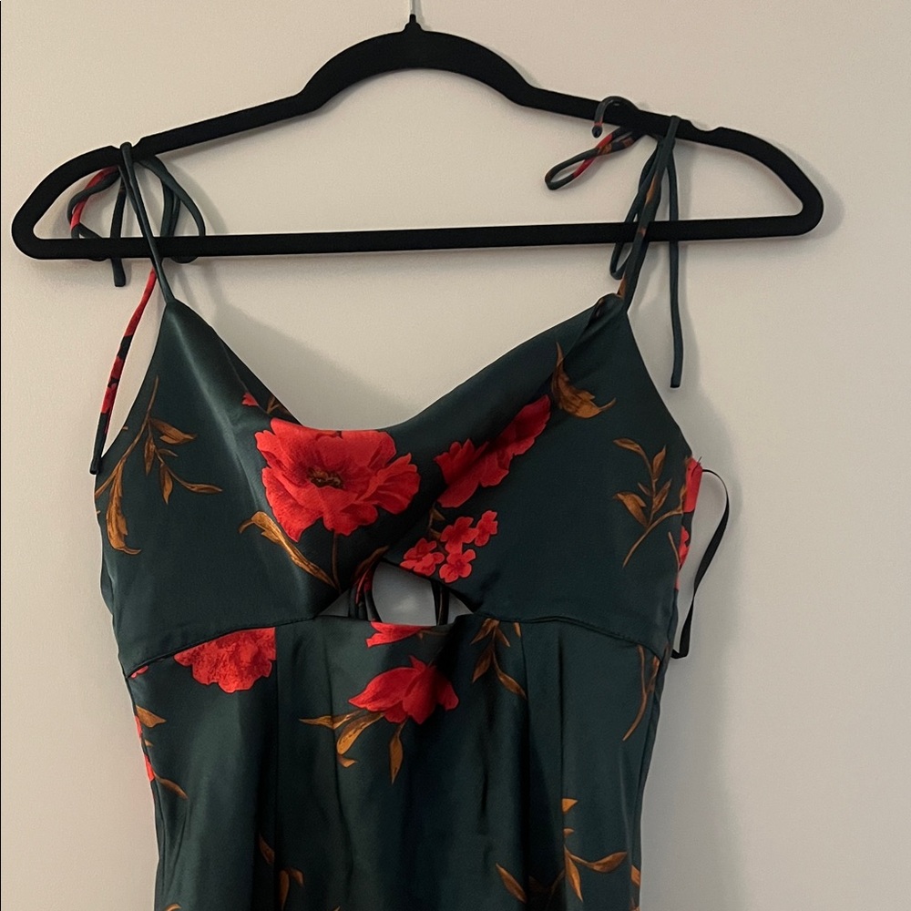 Floral Black and Red Dress - Picture 2 of 5